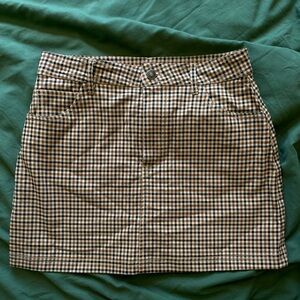 Plaid mini skirt